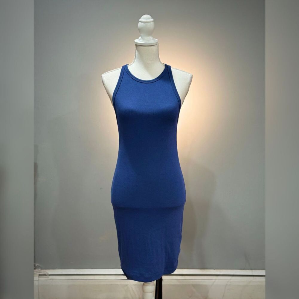 Blue Old Navy Ribbed Tank Dress Size M EUC